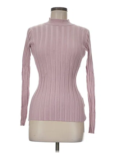 Pre-owned Love Token Long Sleeve Top Pink Turtleneck Tops