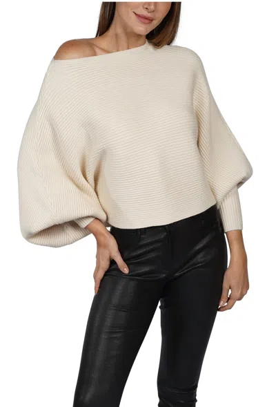 Love Token Luann Dolman Sleeve Sweater In Ivory In Beige