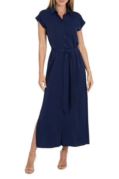 Love Token Maggie Shirt Dress In Navy In Multi