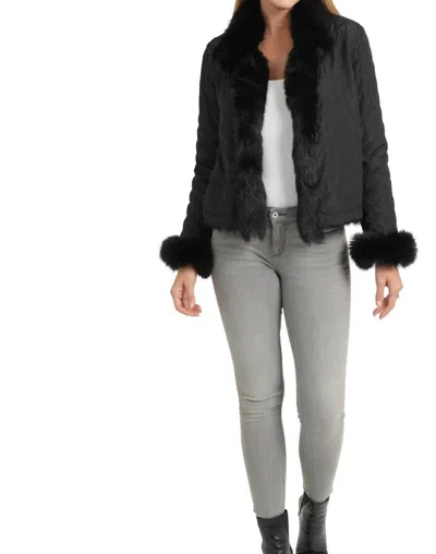 Love Token Meghan Reversible Jacket In Black