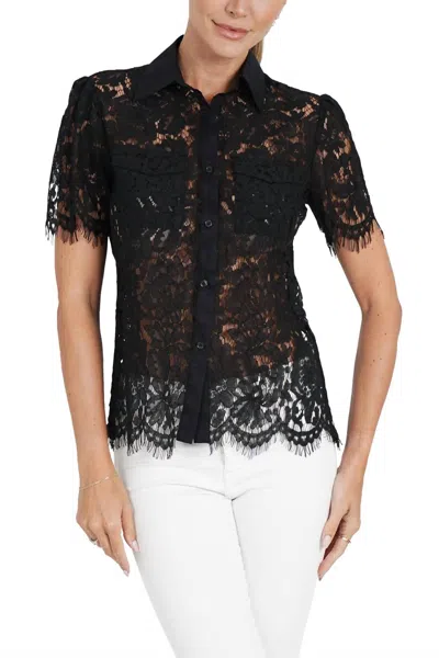 Love Token Mel Lace Top In Black