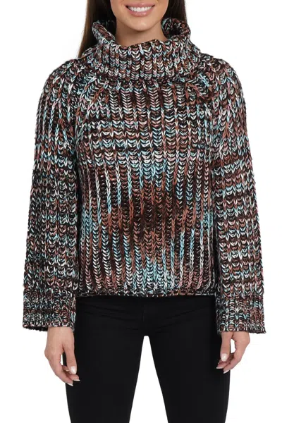 Love Token Meri Turtleneck Sweater In Brown