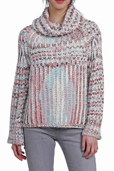 Love Token Meri Turtleneck Sweater In Pink In Multi