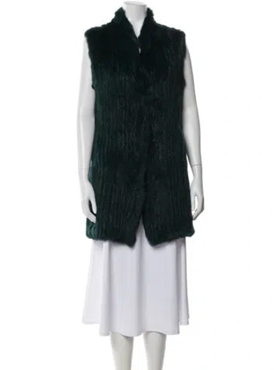 Pre-owned Love Token Mock Neck Sweater In Green