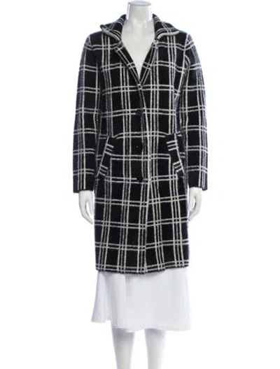 Pre-owned Love Token Nylon Plaid Print Evening Jacket In Blue