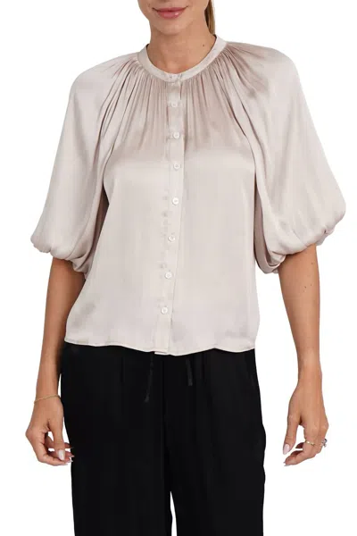 Love Token Odette Blouse In Champagne In White