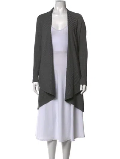 Pre-owned Love Token Open Front Sweater In Grey