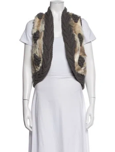 Pre-owned Love Token Patterned Vest In Multicolor