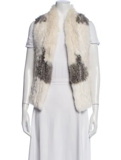 Pre-owned Love Token Patterned Vest In Neutrals