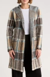 Love Token Plaid Cardigan In Brown