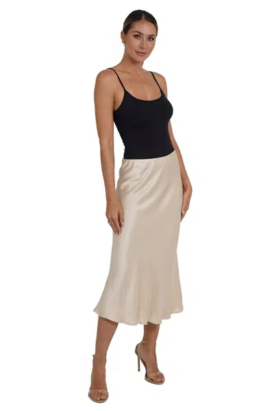 Love Token Rosabel Midi Skirt In Champagne In Neutral