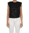 Love Token Scarlett Sequin Top In Black