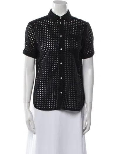 Pre-owned Love Token Silk Mock Neck Sweater In Black