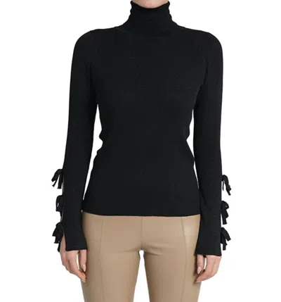 Love Token Slade Metallic Sweater In Black