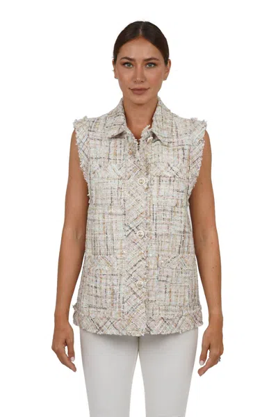 Love Token Tasha Sleeveless Jacket In Multi