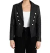 Love Token Tessa Quilted Blazer In Black In Black