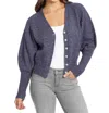 Love Token Theo Cardigan In Blue In Blue