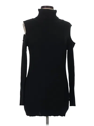 Pre-owned Love Token Turtleneck Sweater In Black