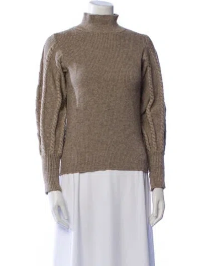 Pre-owned Love Token Turtleneck Sweater In Gold