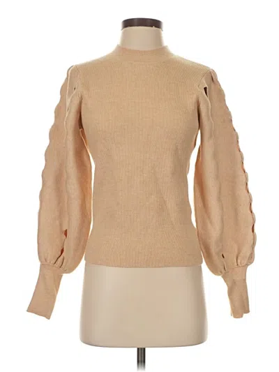 Pre-owned Love Token Turtleneck Sweater In Tan