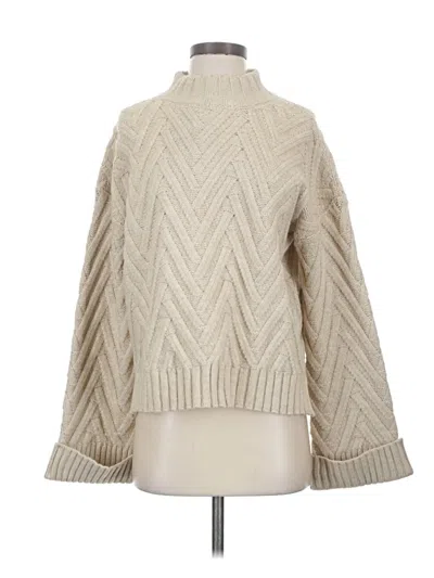 Pre-owned Love Token Turtleneck Sweater In Tan