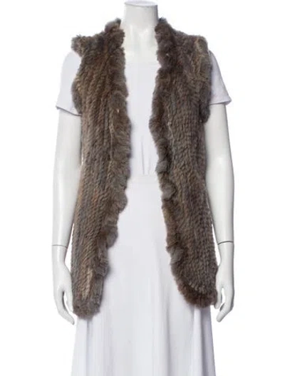 Pre-owned Love Token Vest In Brown