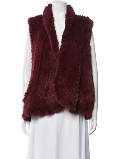 Pre-owned Love Token Vest In Burgundy