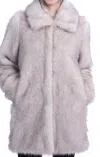Love Token Victoria Coat In Taupe In Grey