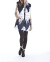 Love Token Winnie Textured Faux Fur Vest In Multicolor In Multi