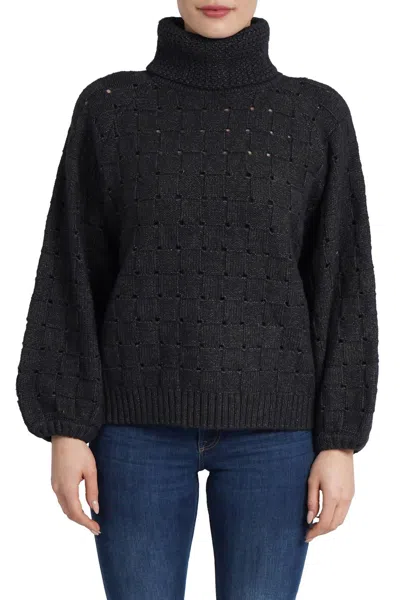 Love Token Winnie Turtleneck, Sweater In Charcoal In Black