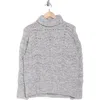 Love Token Ziggy Wavy Cable Knit Turtleneck Sweater In Gray