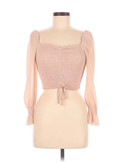 Pre-owned Love Tree 3/4 Sleeve Blouse In Pink