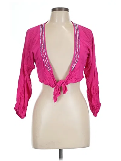 Pre-owned Love Tree 3/4 Sleeve Blouse In Pink