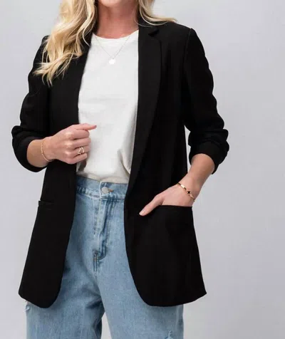 Love Tree Basic Blazer - Plus In Black