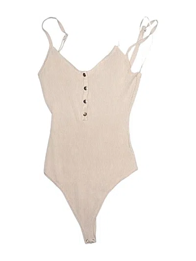 Pre-owned Love Tree Bodysuit In Tan