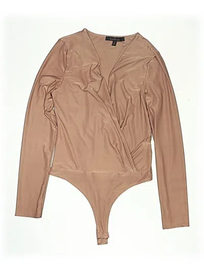 Pre-owned Love Tree Bodysuit In Tan