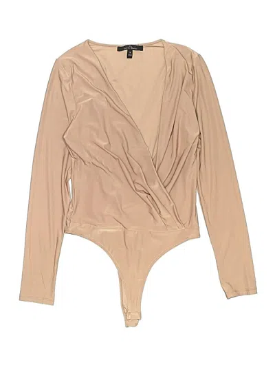 Pre-owned Love Tree Bodysuit In Tan