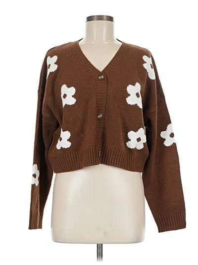 Pre-owned Love Tree Cardigan Sweater In Brown