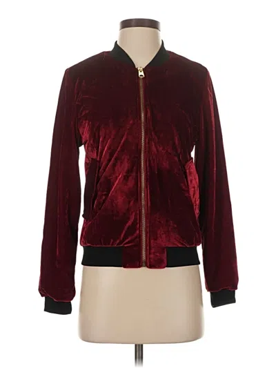 Pre-owned Love Tree Cardigan Sweater In Burgundy