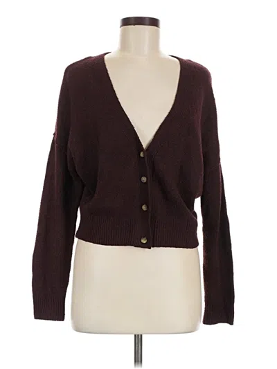 Pre-owned Love Tree Cardigan Sweater In Burgundy