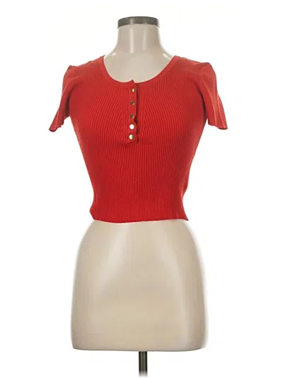 Pre-owned Love Tree Cardigan Sweater In Red