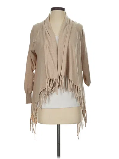 Pre-owned Love Tree Cardigan Sweater In Tan
