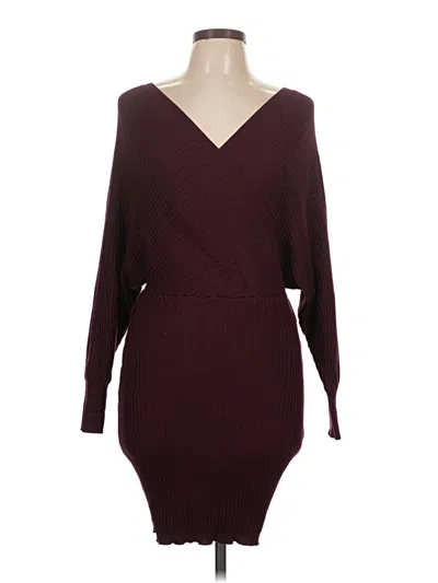 Pre-owned Love Tree Casual Dress In Burgundy