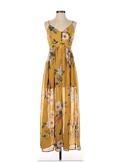 Pre-owned Love Tree Casual Dress In Yellow