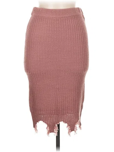Pre-owned Love Tree Casual Skirt In Burgundy
