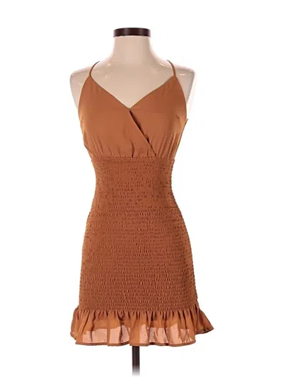 Pre-owned Love Tree Cocktail Dress In Brown