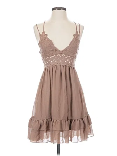 Pre-owned Love Tree Cocktail Dress In Brown