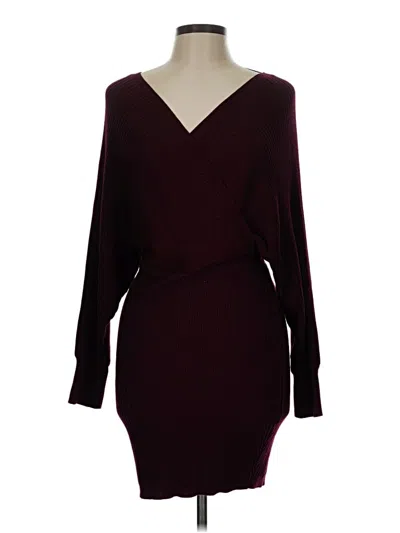 Pre-owned Love Tree Cocktail Dress In Burgundy