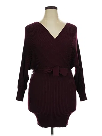 Pre-owned Love Tree Cocktail Dress In Burgundy