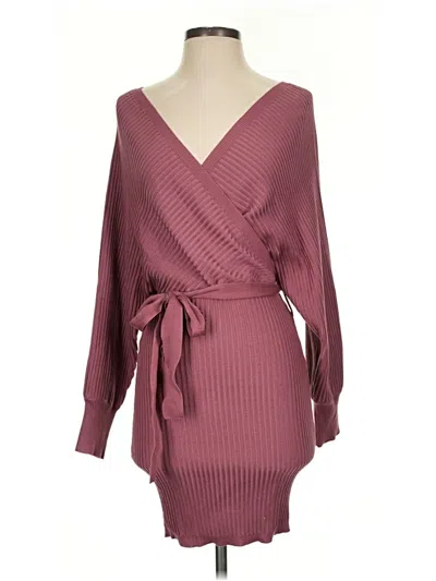 Pre-owned Love Tree Cocktail Dress In Burgundy